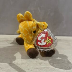 🦒 TY Beanie Baby “Twigs” (2000) – Giraffe Plush